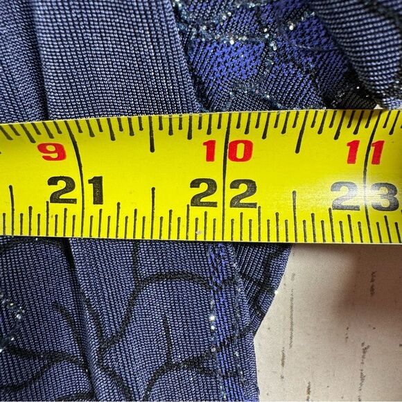 Alex Evenings Blue Floral Metallic Open Front Jacket Size 16 Elegant Formalwear - Picture 13 of 13